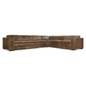 Lioni Brown Power Motion Sectional