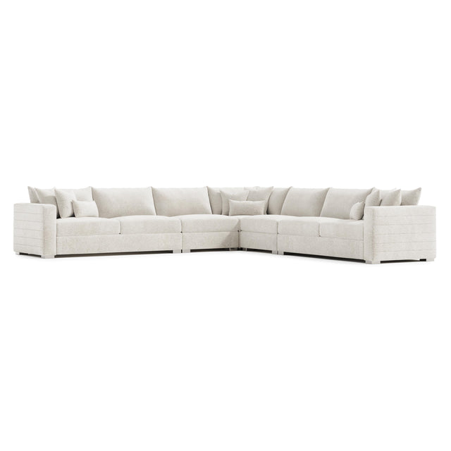 Helena Ivory Sectional Metal Foot