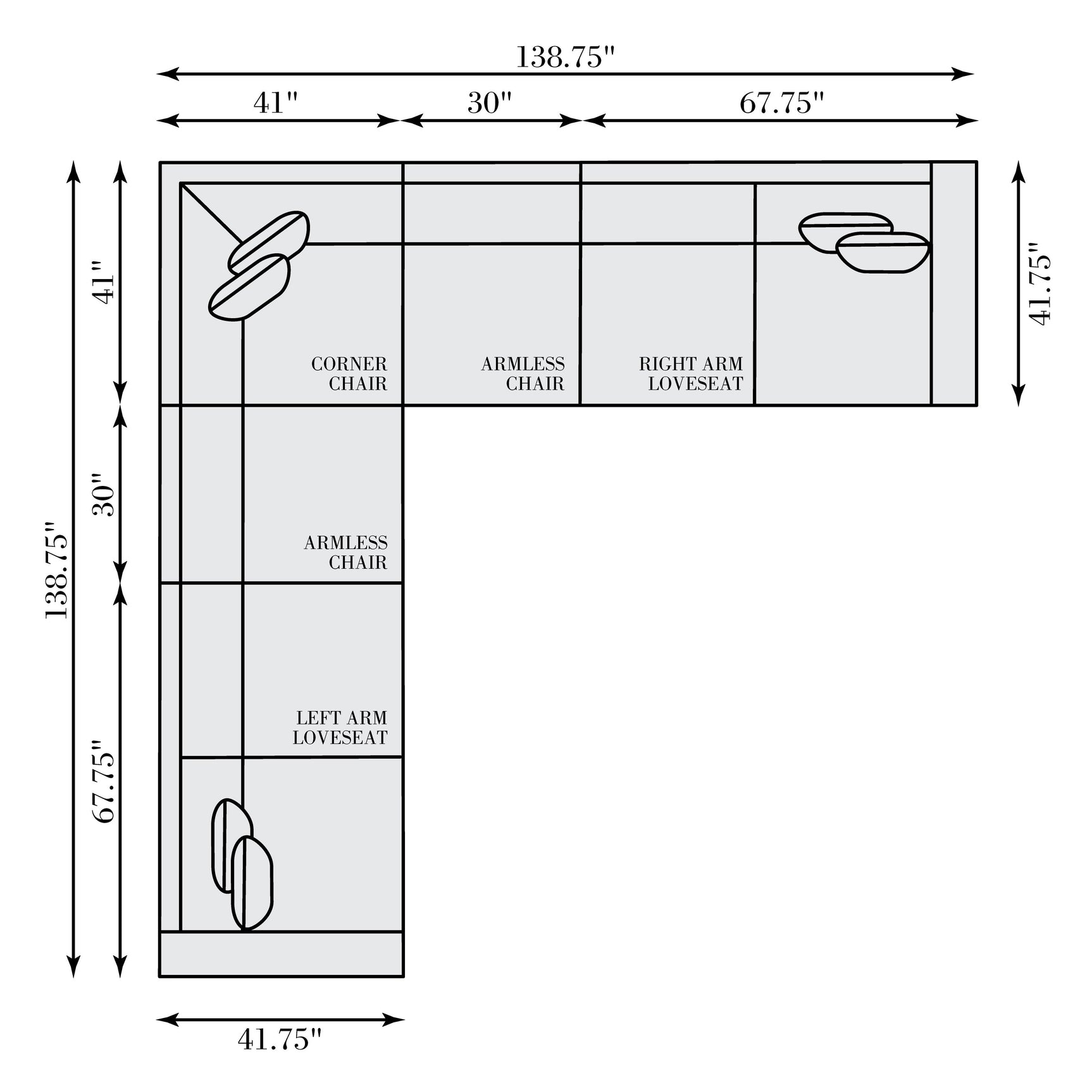 Barnes Java - Cerused Sectional
