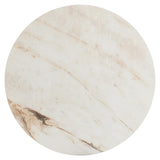 Trellis White/Beige Marble Outdoor Dining Table