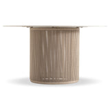 Trellis White/Beige Marble Outdoor Dining Table