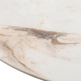 Trellis White/Beige Marble Outdoor Dining Table