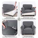 KAS Armchair Cover 4-Styles Elastic Sofa Cover Couch Covers for Living Room Stretchable Slipcover for Chairs - 1 Seater Chair Slip Cover - Ornate Home
