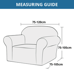 KAS Armchair Cover 4-Styles Elastic Sofa Cover Couch Covers for Living Room Stretchable Slipcover for Chairs - 1 Seater Chair Slip Cover - Ornate Home