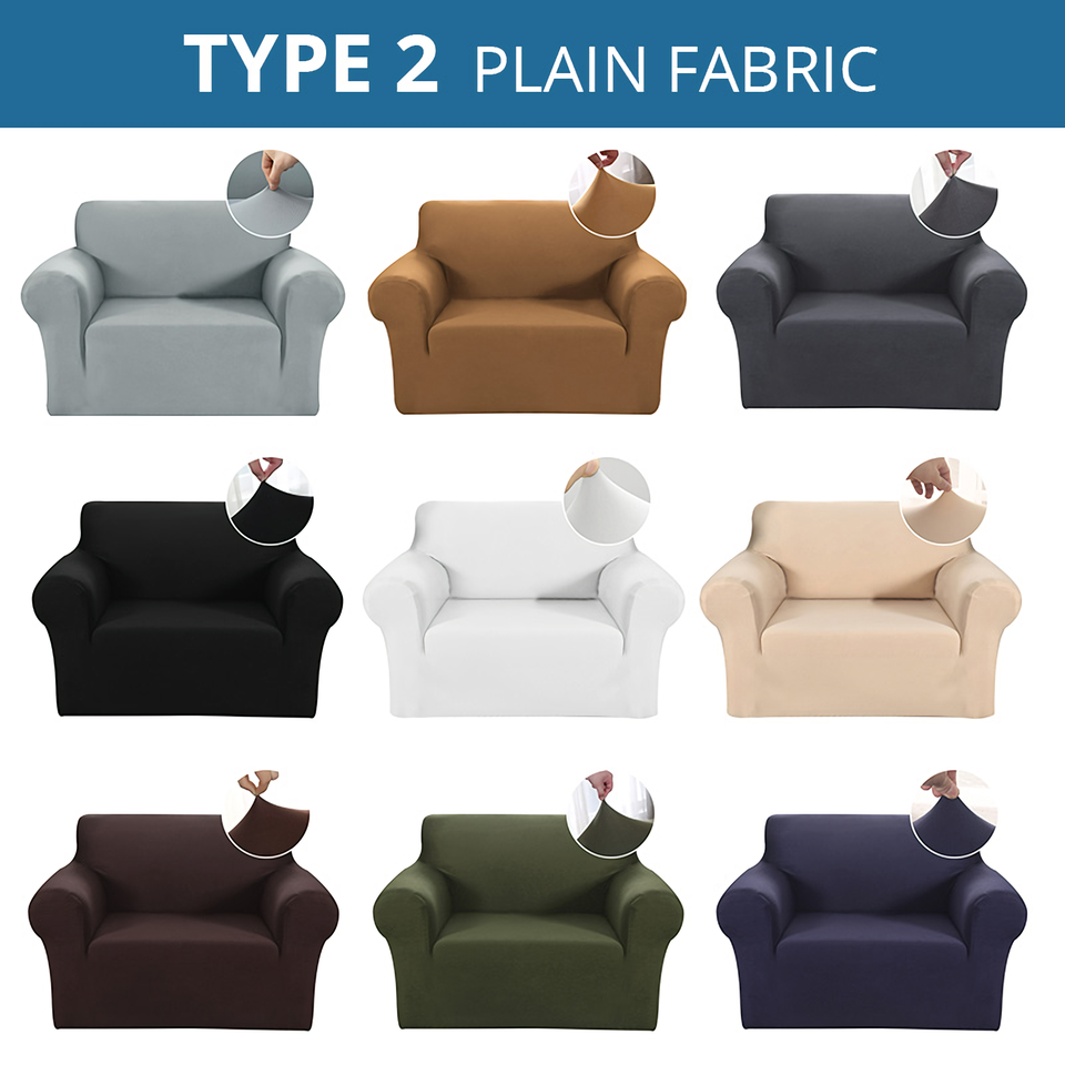 KAS Armchair Cover 4-Styles Elastic Sofa Cover Couch Covers for Living Room Stretchable Slipcover for Chairs - 1 Seater Chair Slip Cover - Ornate Home