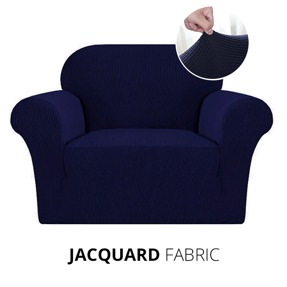 KAS Armchair Cover 4-Styles Elastic Sofa Cover Couch Covers for Living Room Stretchable Slipcover for Chairs - 1 Seater Chair Slip Cover - Ornate Home