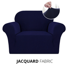 KAS Armchair Cover 4-Styles Elastic Sofa Cover Couch Covers for Living Room Stretchable Slipcover for Chairs - 1 Seater Chair Slip Cover - Ornate Home
