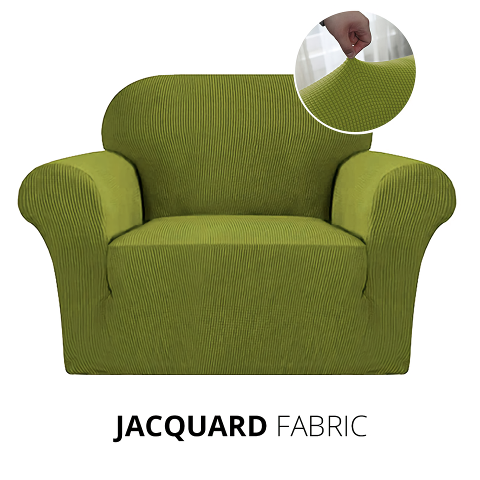 KAS Armchair Cover 4-Styles Elastic Sofa Cover Couch Covers for Living Room Stretchable Slipcover for Chairs - 1 Seater Chair Slip Cover - Ornate Home