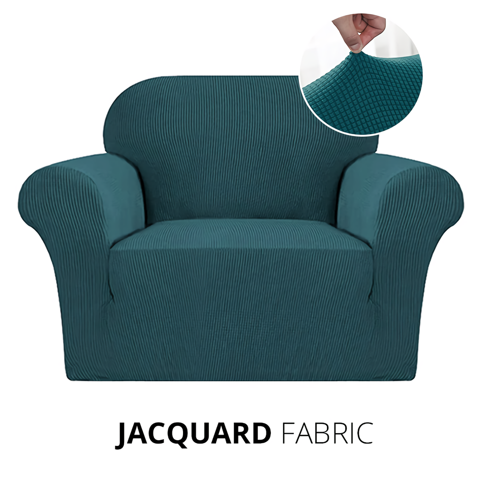 KAS Armchair Cover 4-Styles Elastic Sofa Cover Couch Covers for Living Room Stretchable Slipcover for Chairs - 1 Seater Chair Slip Cover - Ornate Home