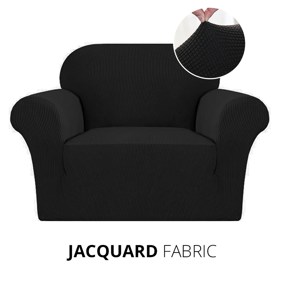 KAS Armchair Cover 4-Styles Elastic Sofa Cover Couch Covers for Living Room Stretchable Slipcover for Chairs - 1 Seater Chair Slip Cover - Ornate Home