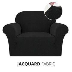 KAS Armchair Cover 4-Styles Elastic Sofa Cover Couch Covers for Living Room Stretchable Slipcover for Chairs - 1 Seater Chair Slip Cover - Ornate Home