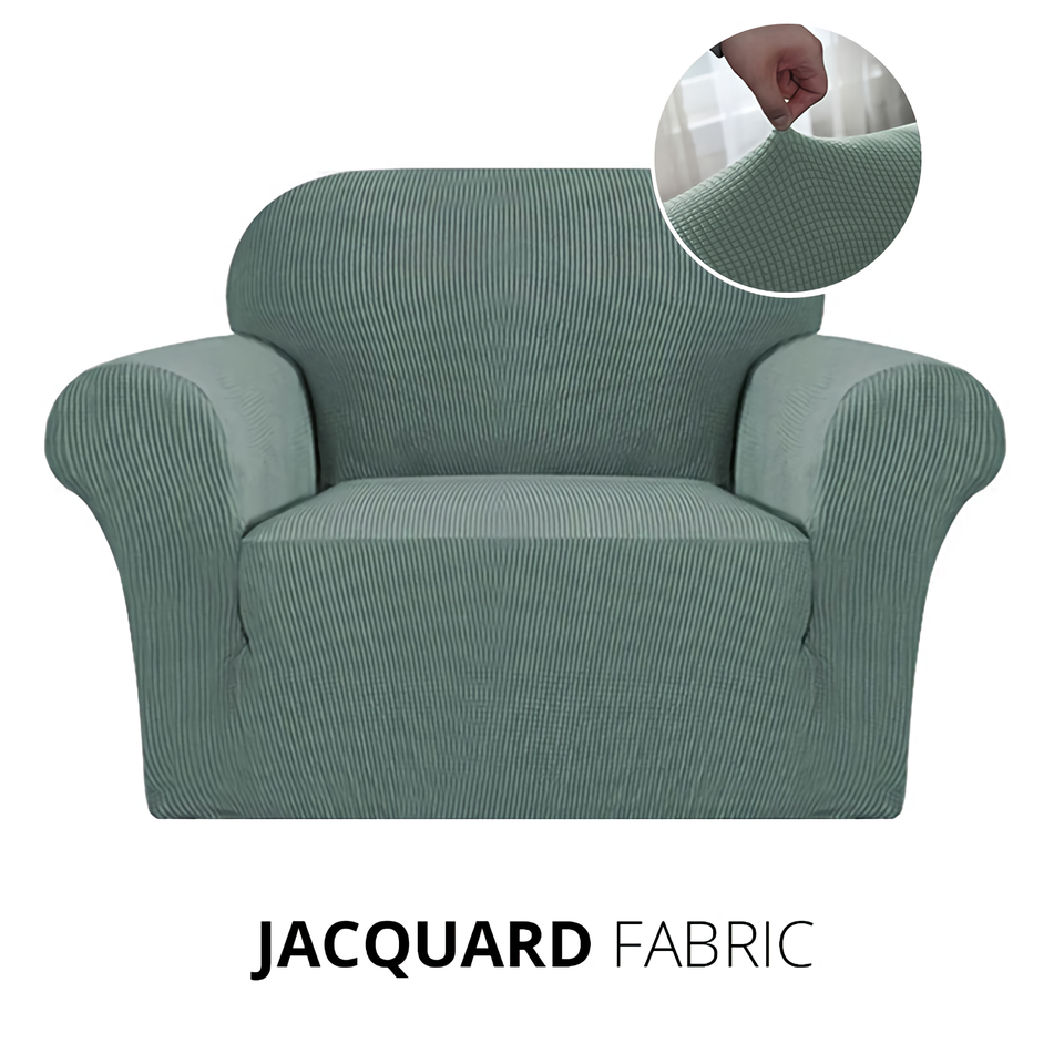KAS Armchair Cover 4-Styles Elastic Sofa Cover Couch Covers for Living Room Stretchable Slipcover for Chairs - 1 Seater Chair Slip Cover - Ornate Home
