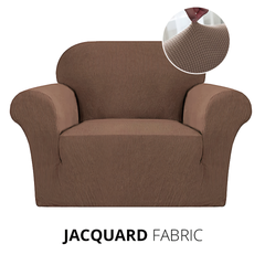 KAS Armchair Cover 4-Styles Elastic Sofa Cover Couch Covers for Living Room Stretchable Slipcover for Chairs - 1 Seater Chair Slip Cover - Ornate Home