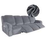 KAS Elastic Recliner Sofa Cover in Velvet Fabric - Fits 1/2/3/4 Seats - Ideal for Lazy Boy Recliner Chairs - Ornate Home