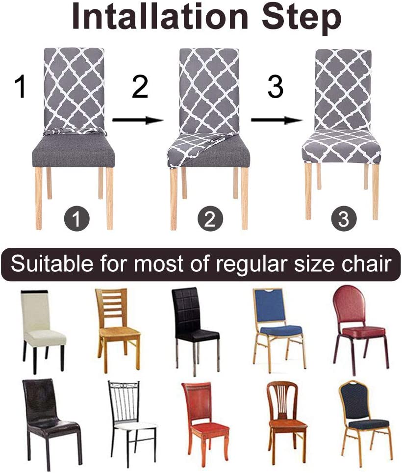 KAS Geometry Chair Cover Elastic Chair Covers Spandex Stretch Anti-dirty Removable Dining Office Chair Case - Ornate Home