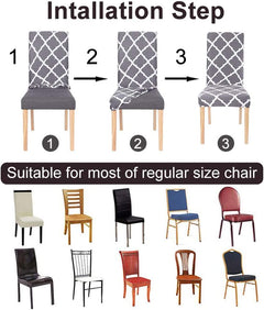 KAS Geometry Chair Cover Elastic Chair Covers Spandex Stretch Anti-dirty Removable Dining Office Chair Case - Ornate Home