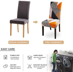 KAS Geometry Chair Cover Elastic Chair Covers Spandex Stretch Anti-dirty Removable Dining Office Chair Case - Ornate Home