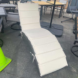 KD-OS1104GW  White/Gray Outdoor Chaise Lounge w/ Cushion - Ornate Home