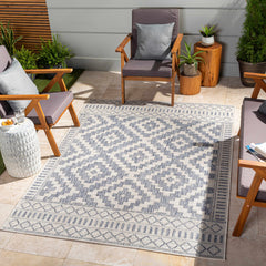 Kabala Dark Blue Outdoor Area Rug - Clearance - Ornate Home