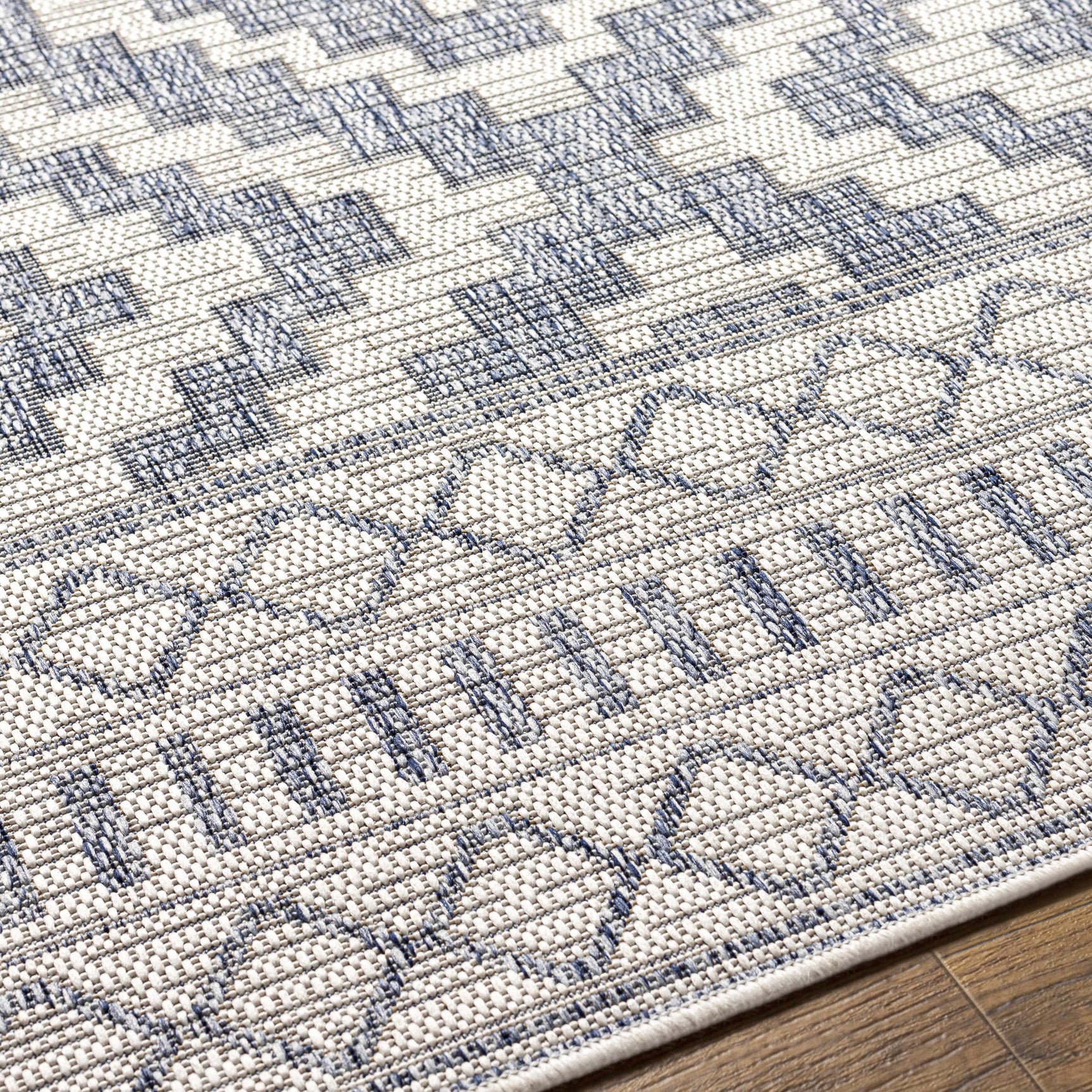 Kabala Dark Blue Outdoor Area Rug - Clearance - Ornate Home