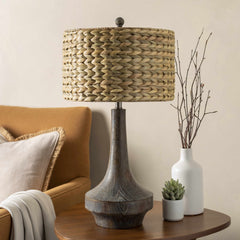 Kabankalan Seagrass Resin Table Lamp - Ornate Home