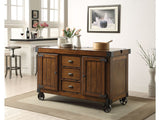 Kabili Antique Tobacco Kitchen Cart - Ornate Home