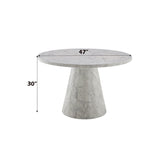 Kacey Engineered Stone Round Dining Table - Ornate Home
