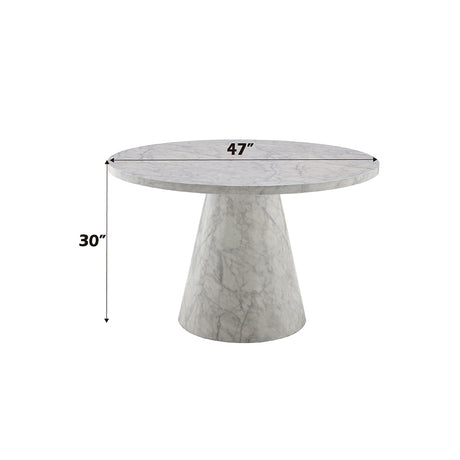 Kacey Engineered Stone Round Dining Table - Ornate Home