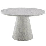 Kacey Engineered Stone Round Dining Table - Ornate Home