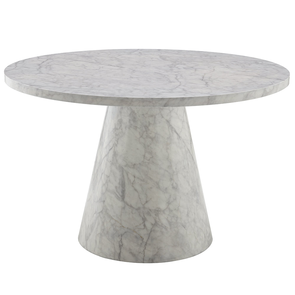 Kacey Engineered Stone Round Dining Table - Ornate Home