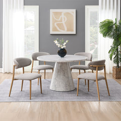 Kacey Gray Boucle & Natural Side Chair (Set of 2) - Ornate Home