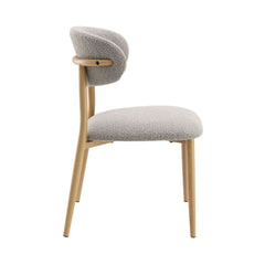 Kacey Gray Boucle & Natural Side Chair (Set of 2) - Ornate Home