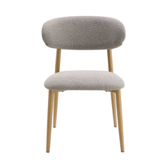 Kacey Gray Boucle & Natural Side Chair (Set of 2) - Ornate Home