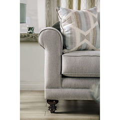 Kacey Light Gray/Powder Blue/Pale Plum Loveseat - Ornate Home