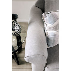 Kacey Light Gray/Powder Blue/Pale Plum Loveseat - Ornate Home