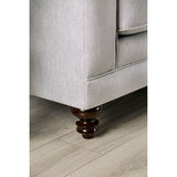 Kacey Light Gray/Powder Blue/Pale Plum Loveseat - Ornate Home