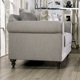 Kacey Light Gray/Powder Blue/Pale Plum Loveseat - Ornate Home