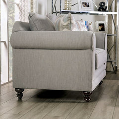 Kacey Light Gray/Powder Blue/Pale Plum Loveseat - Ornate Home