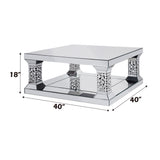 Kachina Mirrored & Faux Gems Coffee Table - Ornate Home