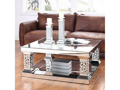 Kachina Mirrored & Faux Gems Coffee Table - Ornate Home