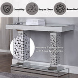 Kachina Mirrored & Faux Gems Console Table - Ornate Home