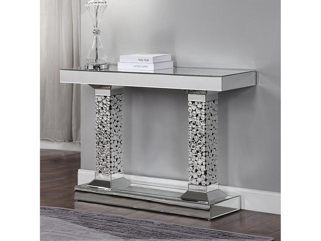 Kachina Mirrored & Faux Gems Console Table - Ornate Home