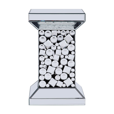 Kachina Mirrored & Faux Gems End Table - Ornate Home