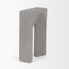 Kacia Gray Resin Textured Concrete Decorative Object - Ornate Home