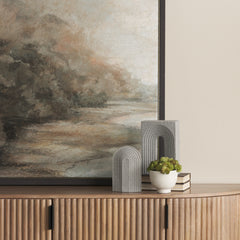 Kacia Gray Resin Textured Concrete Decorative Object - Ornate Home