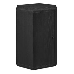 Kade Black Faceted Wood Side Table - Ornate Home