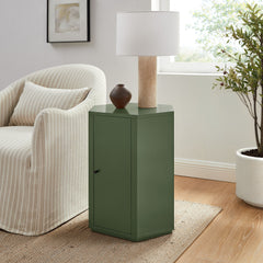 Kade Cypress Faceted Semi-Gloss Side Table - Ornate Home