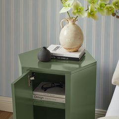 Kade Cypress Faceted Semi-Gloss Side Table - Ornate Home