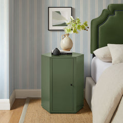 Kade Cypress Faceted Semi-Gloss Side Table - Ornate Home