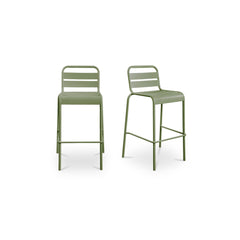 Kade Green Outdoor Bar Stool (Set of 2) - Ornate Home